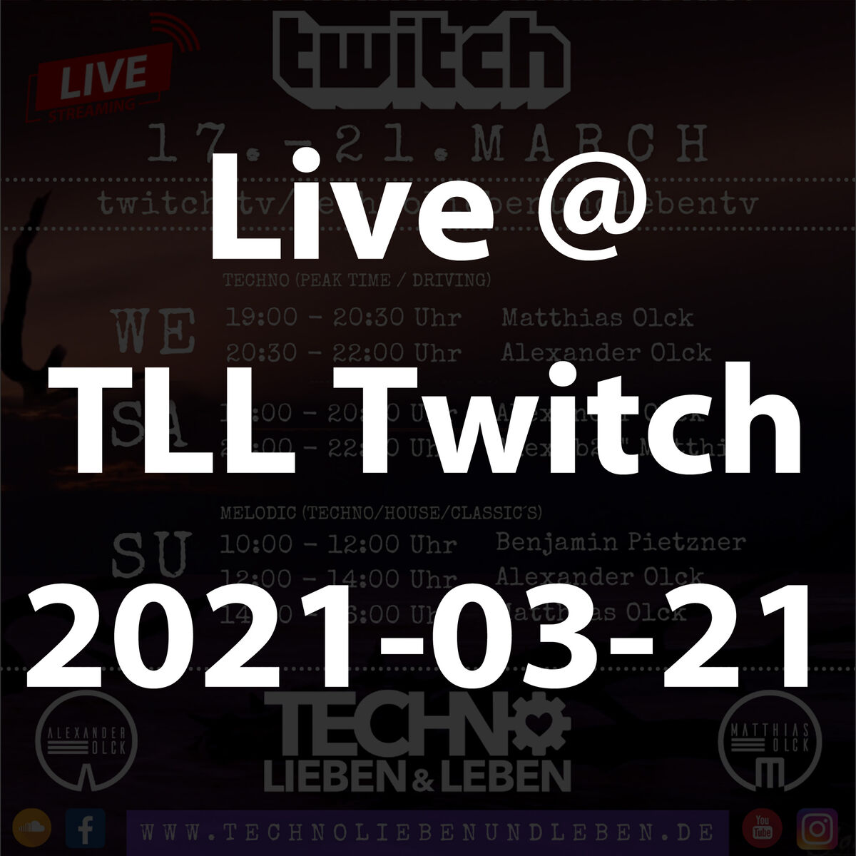 Benjamin Pietzner - Live @ Techno Lieben und Leben Twitch [2021-03-21]