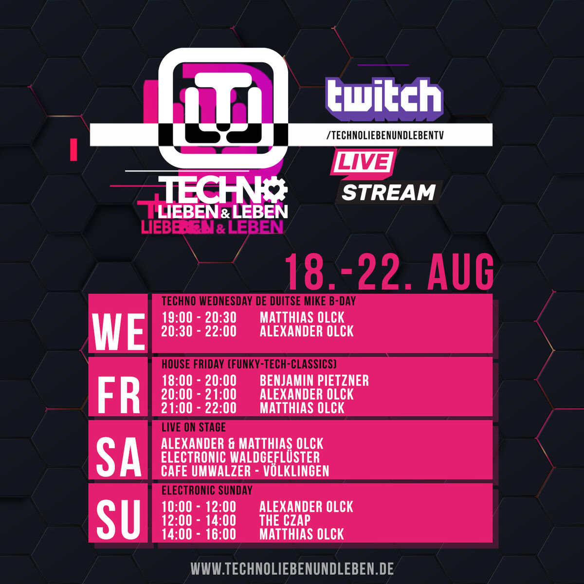 [20.08.2021] Techno Lieben & Leben Livestream @ Twitch