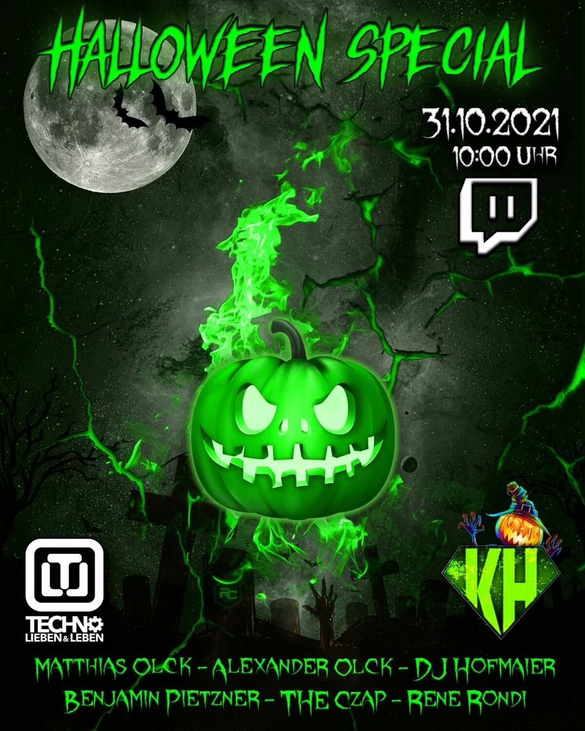 [31.10.2021] Halloween Special - Techno Lieben &amp; Leben Livestream @ Twitch