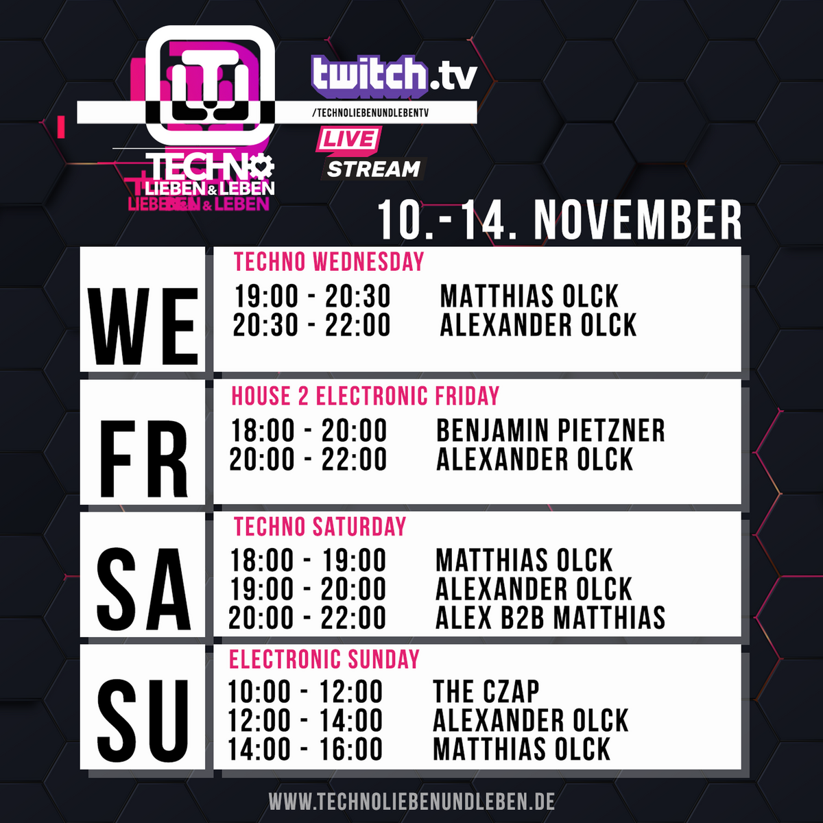 [12.11.2021] Techno Lieben & Leben Livestream @ Twitch