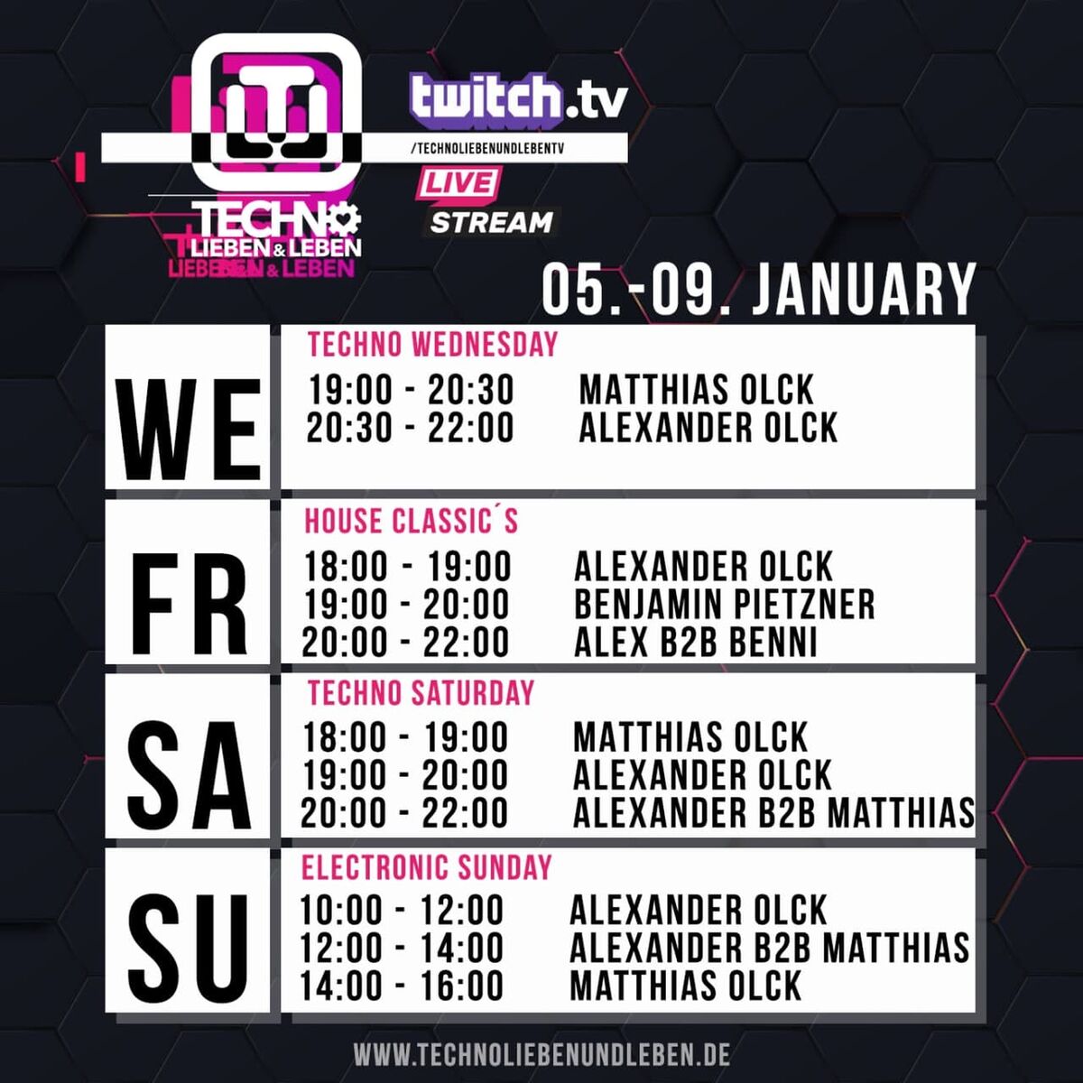 [07.01.2022] Techno Lieben & Leben Livestream @ Twitch