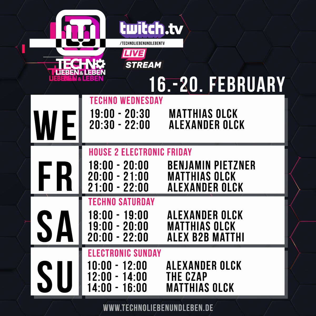 [18.02.2022] Techno Lieben &amp; Leben Livestream @ Twitch