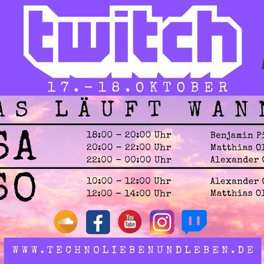[17.10.2020] Techno Lieben &amp; Leben Livestream @ Twitch