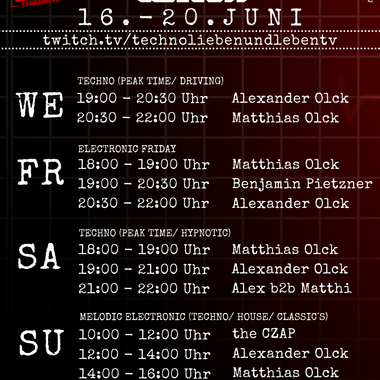 [18.06.2021] Techno Lieben &amp; Leben Livestream @ Twitch