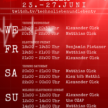 [25.06.2021] Techno Lieben &amp; Leben Livestream @ Twitch