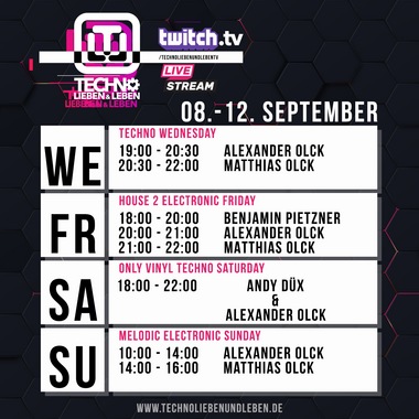 [10.09.2021] Techno Lieben &amp; Leben Livestream @ Twitch