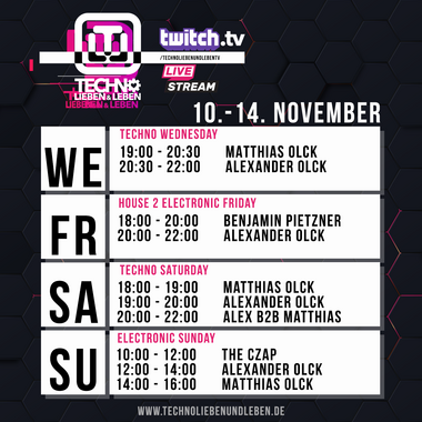 [12.11.2021] Techno Lieben &amp; Leben Livestream @ Twitch