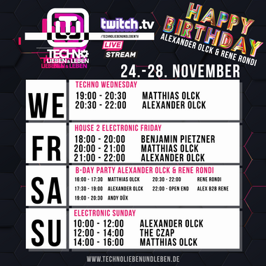 [26.11.2021] Techno Lieben &amp; Leben Livestream @ Twitch