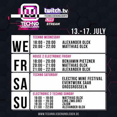 [15.07.2022] Techno Lieben &amp; Leben Livestream @ Twitch