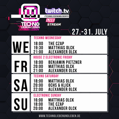 [29.07.2022] Techno Lieben &amp; Leben Livestream @ Twitch