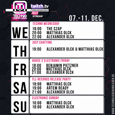 [09.12.2022] Techno Lieben &amp; Leben Livestream @ Twitch