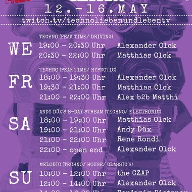 [16.05.2021] Techno Lieben &amp; Leben Livestream @ Twitch